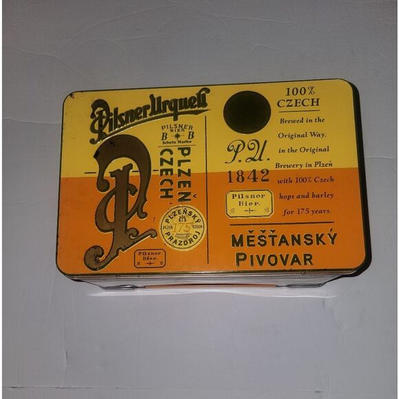 🆕️🗃Pilsner Urquell Czech Beer Tin Lunch Box /Storage - Picture 4 of 8